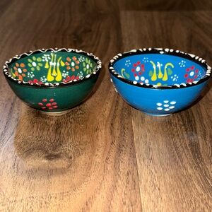 Hand painted trinket dishes